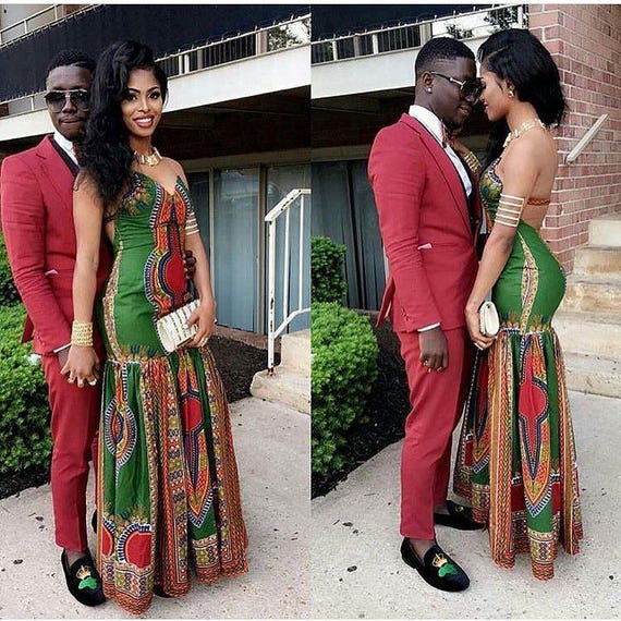 Ankara Couples Outfitdashiki Couples Dress for Promafrican | Etsy