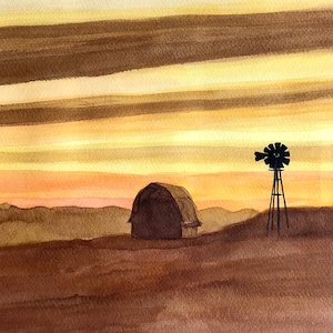 Farm at Sunset, Alberta