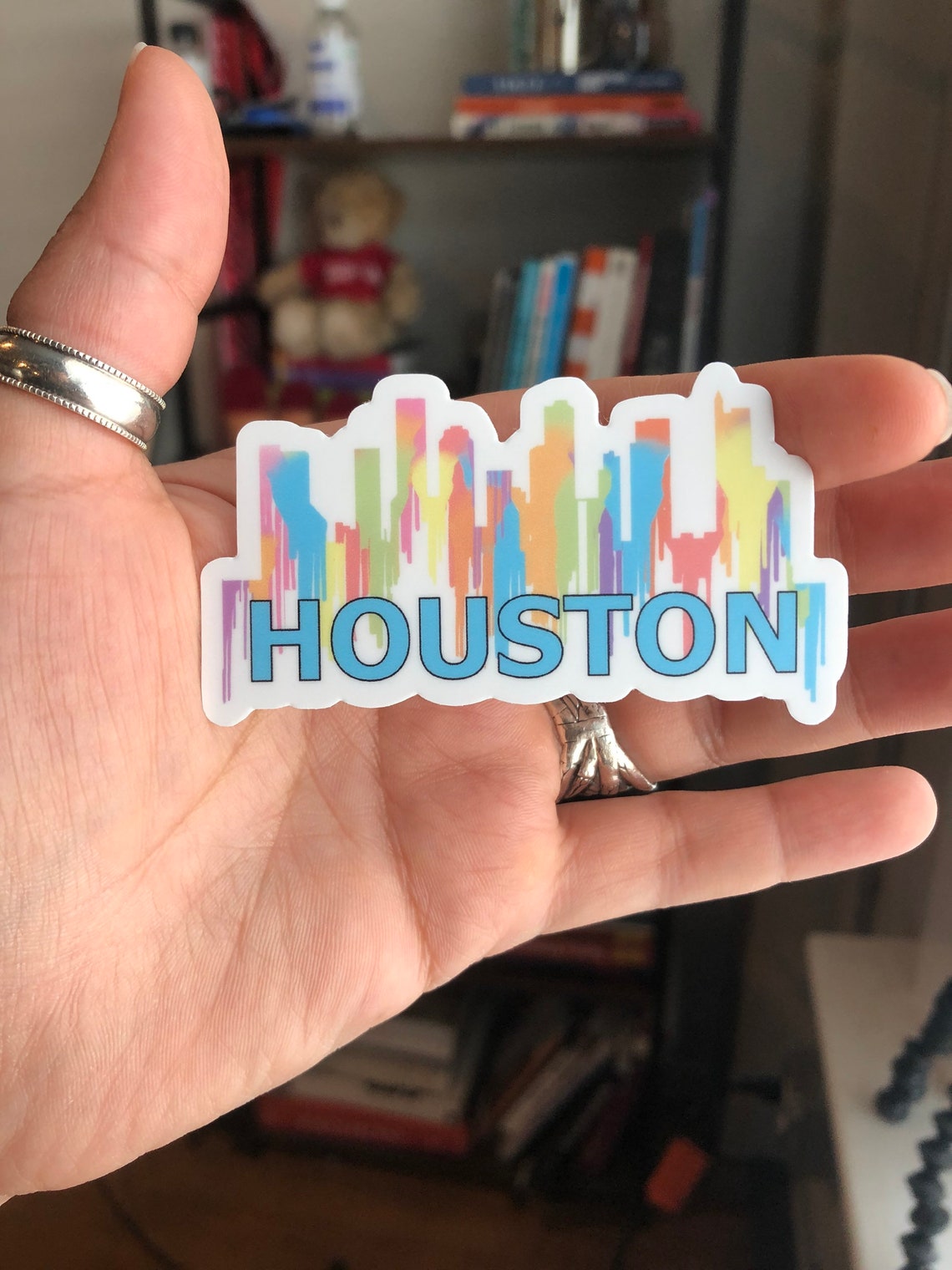 Houston Skyline Vinyl Sticker, Texas State, Best Friend Gift, Laptop Sticker, Birthday Gift