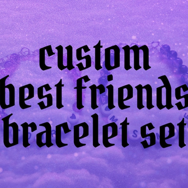 Conjunto de pulseras de mejores amigos PERSONALIZADO - Pulseras con nombre, joyas con cuentas, a juego, pulseras personalizadas, lindas, pulseras de amistad, regalo BFF
