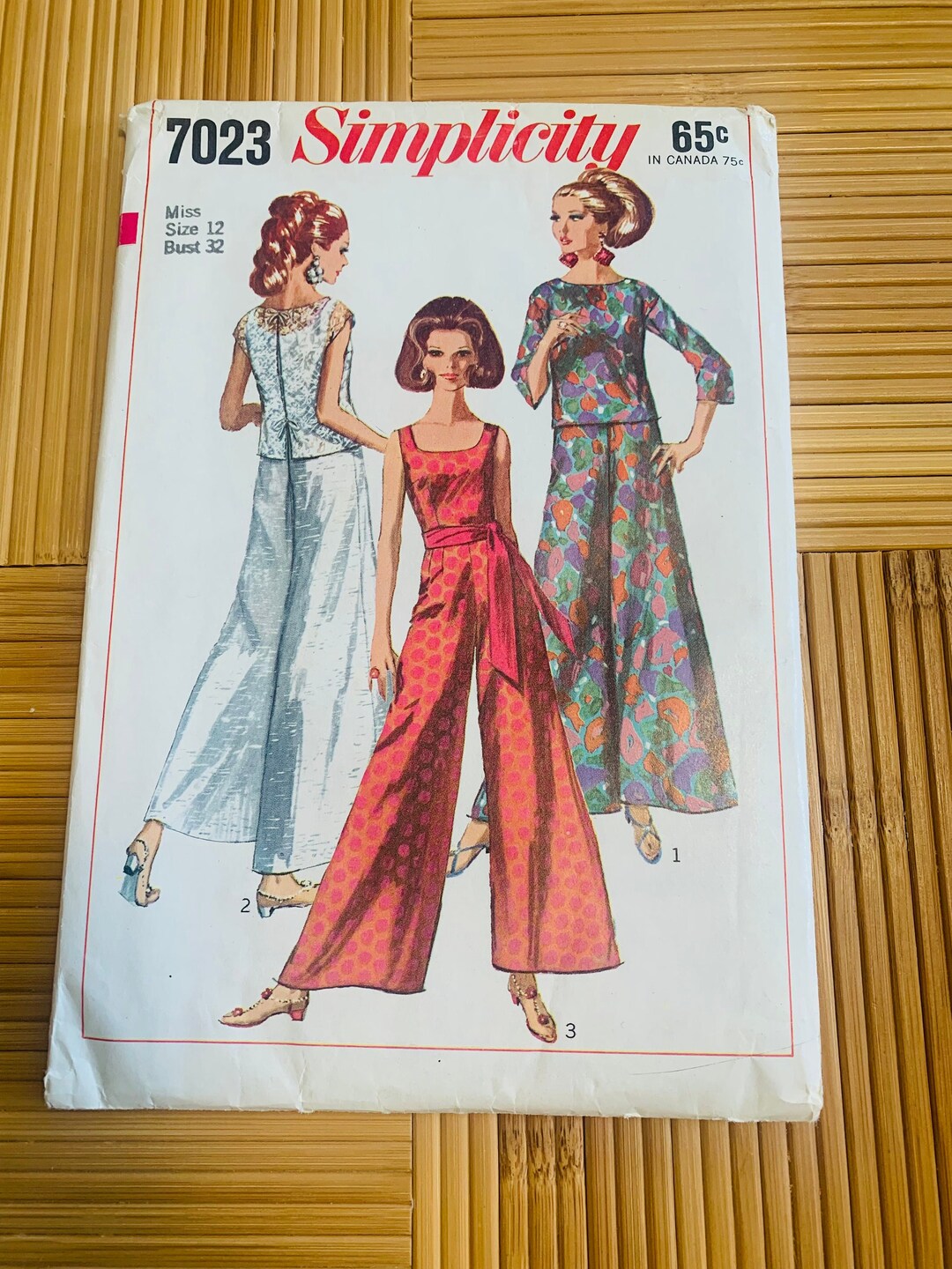 Simplicity 7023 Vintage Jumpsuit Sewing Pattern - Bust 32 - Etsy