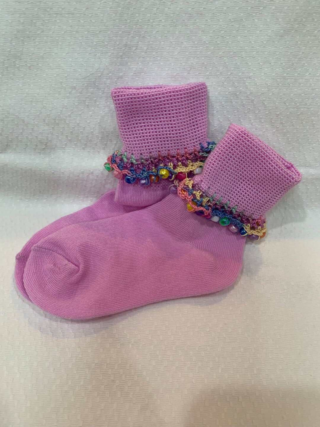 Girls Socks Beaded Socks Lavender Socks Toddler Socks Etsy