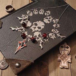 Gothic Vampire Cross necklace