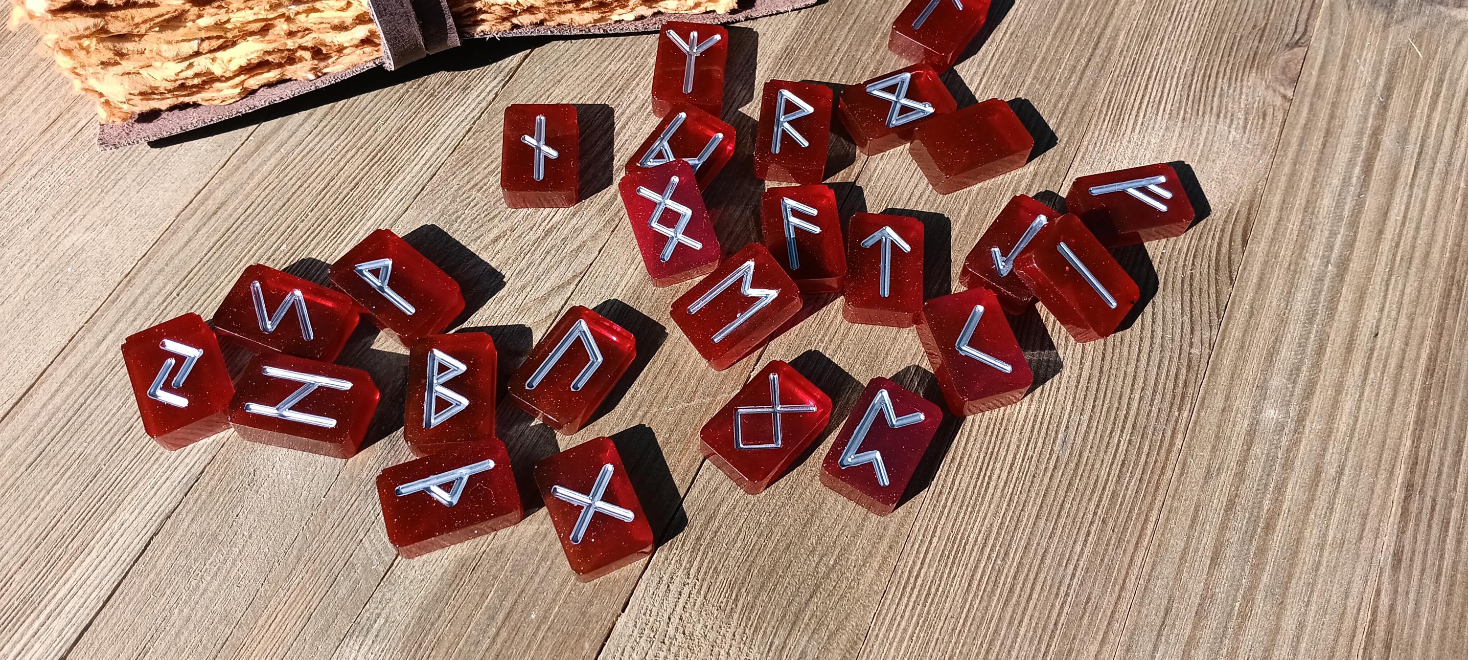 Resign Rune Blood Crystal Resin Rune Set - Etsy