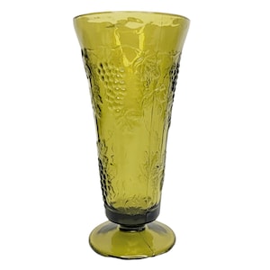 Indiana Glass Colony Harvest Grape Green Vase