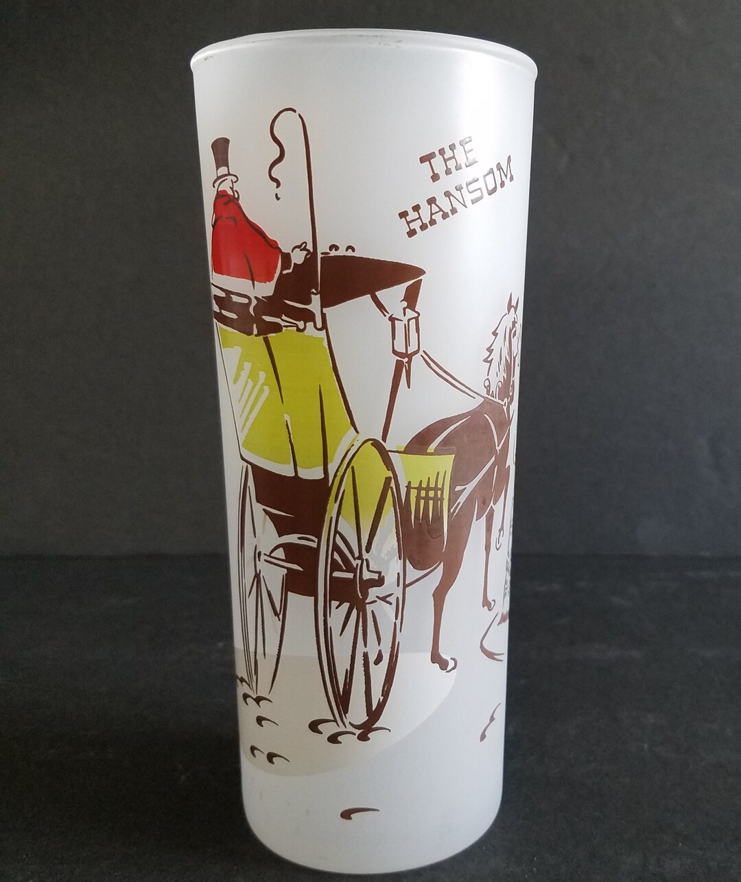 The Hansom Frosted Iced Tea Glass Tumbler Etsy