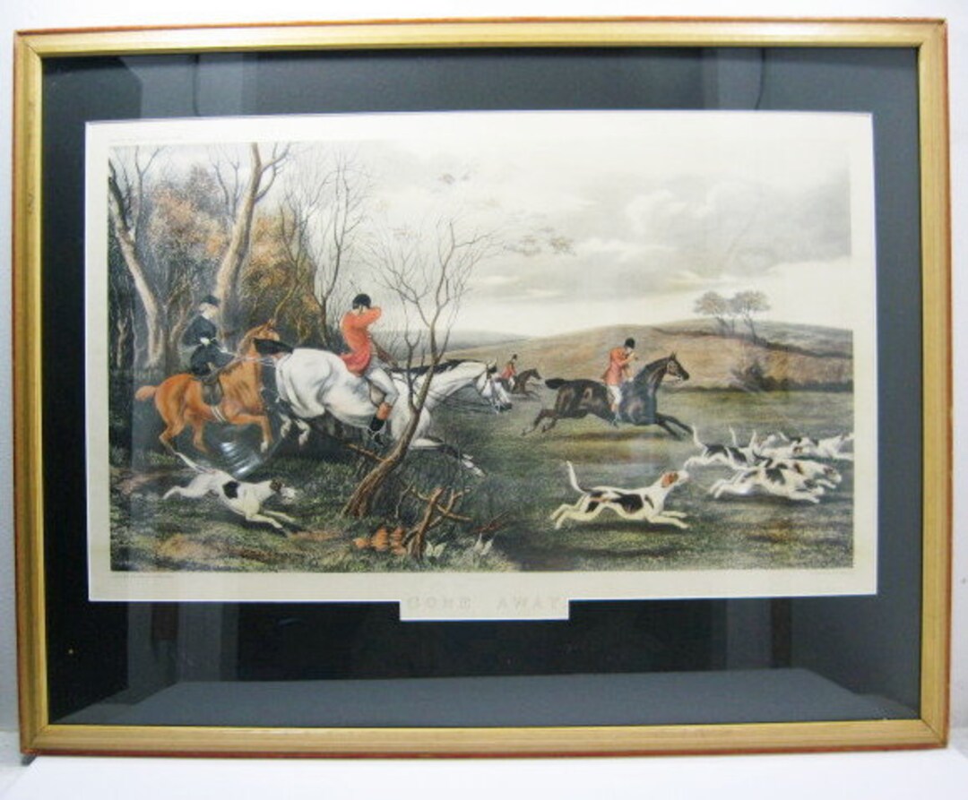 Gone Away Fox Hunt Framed Sheldon Williams E G Hester Campbell Prints