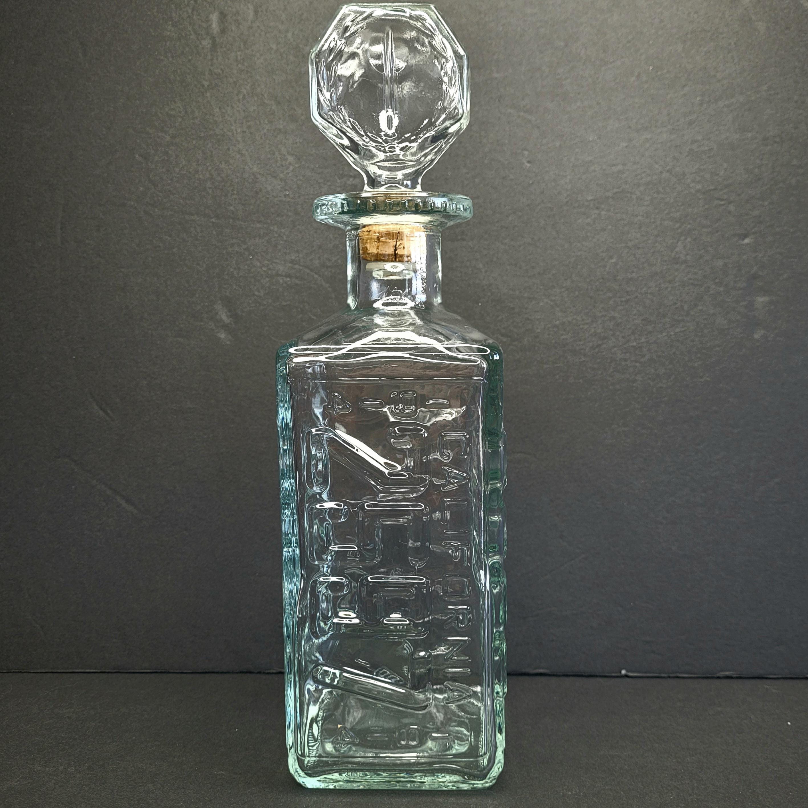 Walkers Deluxe Bourbon #1 License Plate Decanter Bottle Barware 1975 Tx IL OH CA