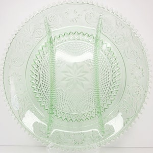 Indiana Glass Tiara Exclusive Sandwich Chantilly Green 3-delige relishschotel