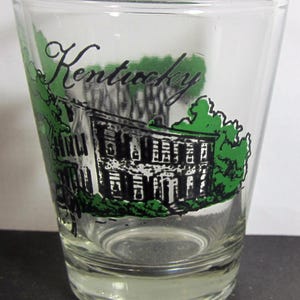Kentucky Green Black Decal Souvenir Shot Glass