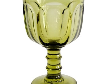 Verde Green Water Goblet Unknown Maker Stumped All The Panels