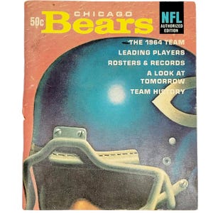 1964 Chicago Bears Golden Press NFL Opuscolo Storia della squadra di football Informazioni sul roster