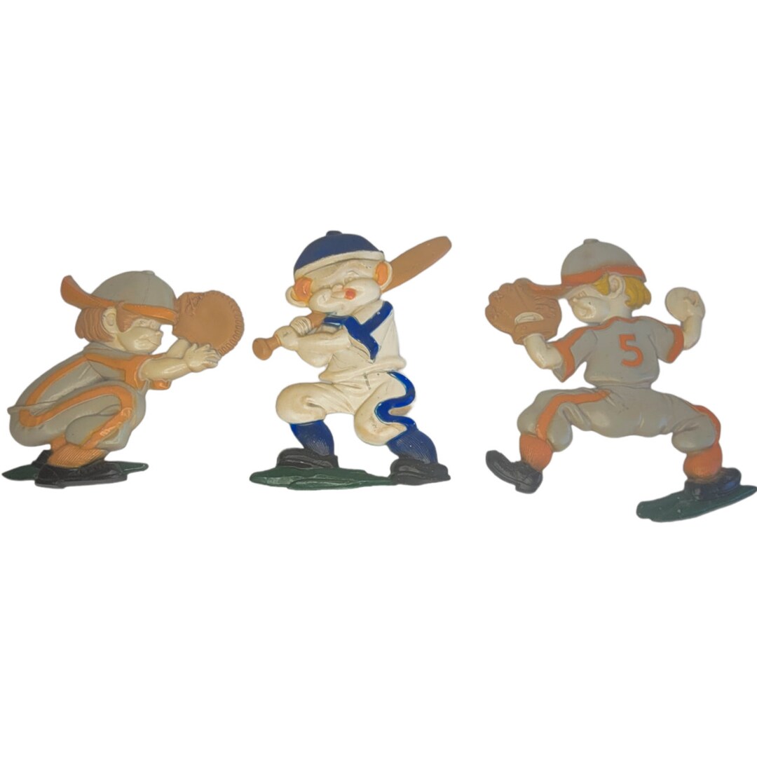 Sexton Cast Aluminum 3pc Baseball Wall Plaque Set Etsy