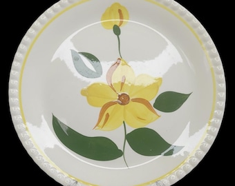 Blue Ridge Southern Potteries Sungold 9 3/8" lunchbord Candlewick-vorm