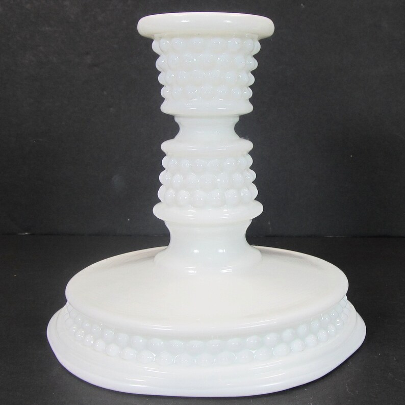 Westmoreland Milk Glass Hobnail Candle Holder Candlestick Etsy