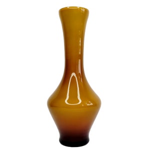 Empoli Root Beer Butterscotch Cased Glass Vase