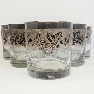 Mid Century Barware Vitreon Queens Lusterware Royal Luster Grapevine Old Fashioned Set of 6