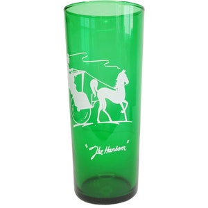 Anchor Hocking Forest Green Gay Nineties The Hansom Iced Tea Glass Tumbler