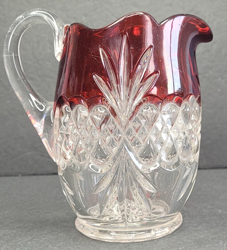 EAPG Tarentum Glass Co. Atlanta Aka Diamonds & Teardrops Ruby Etsy