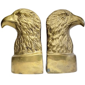 Brass American Patriotic Bald Eagle Bookends Decorative Crafts 4543 Heavy