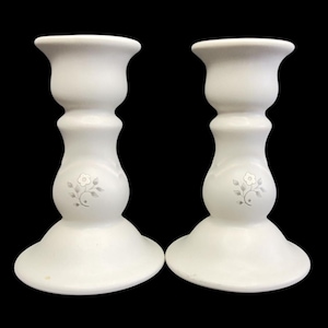 Pfaltzgraff Heirloom Candlestick Candle Holder Pair