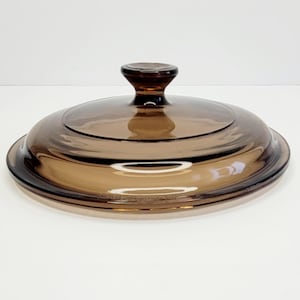 Corning Pyrex 6" P81C lock ENDAST Vision Ware Visionsware Visionware Smoke Amber