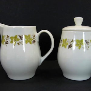 Carefree By Syracuse Vintage Pattern Grape Vine Cream and Sugar Set Creamer