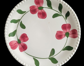 Blue Ridge Southern Potteries Rose Red Chop Plate Candlewick-vorm