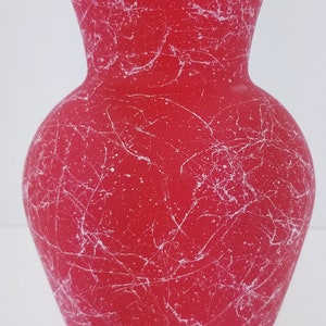 Indiana 7&quot; Seascape Crimson Vase #12824 Original Label