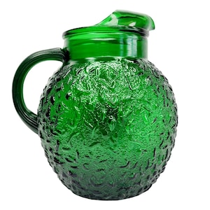 Anchor Hocking Lido Emerald Green 3qt. Ice Lip Pitcher
