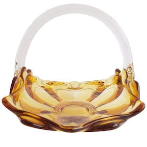 Viking Glass Double Crimp Amber Basket