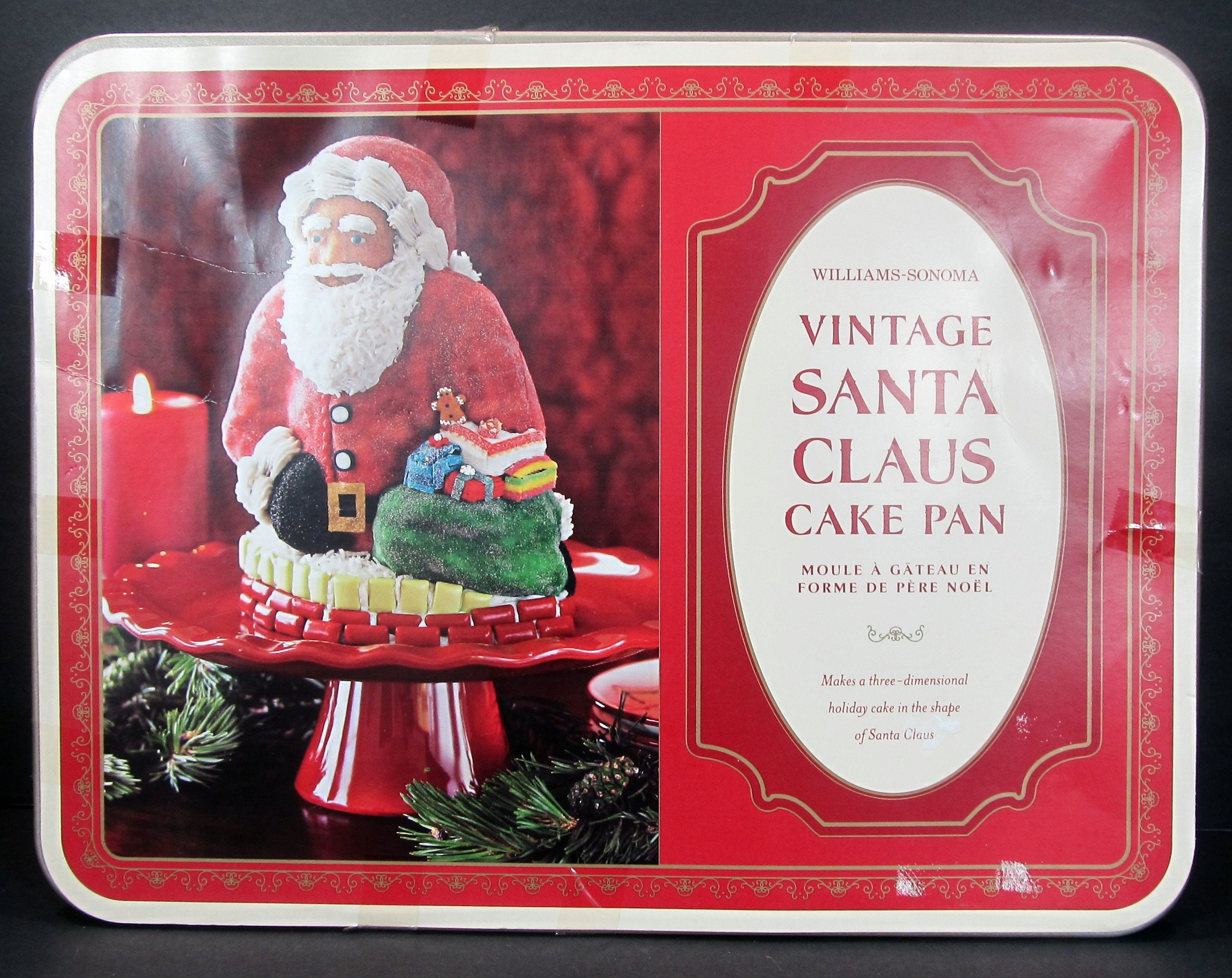 Williams-sonoma Nordic Ware Vintage Santa Claus Metal Cake Pan 3-D 10 Cups  New Old Stock 