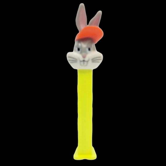 PEZ Dispenser 1992 Bugs Bunny W/ Red Ballcap Hat Feet Neon Yellow