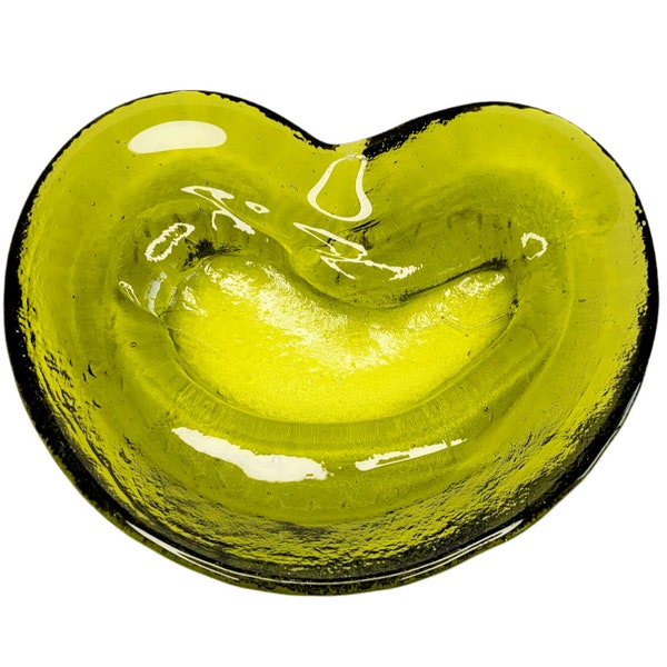 Blenko Freeform Green Ashtray