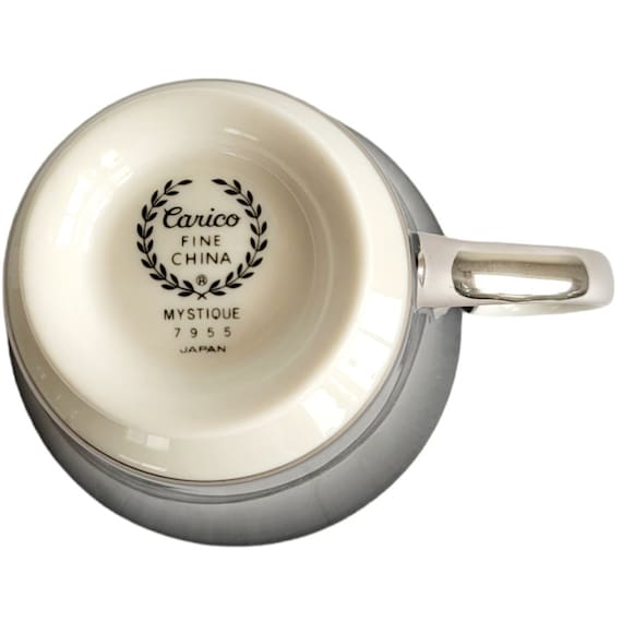 Carico Fine China Mystique Coffee Cup Platinum Trim MIJ 7955 Ca