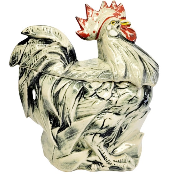 Mccoy Rooster Cookie Jar Red Comb Beard Circa 1957 - Etsy