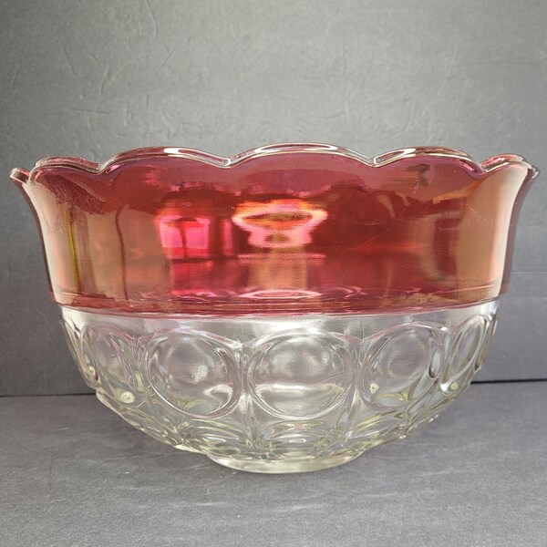 Ruby Red Punch Bowl Etsy
