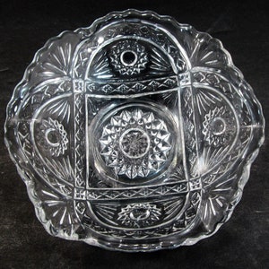 EAPG Imperial Glass #282 Roanoke Hobstar Berry Bowl Early American Pattern Glass