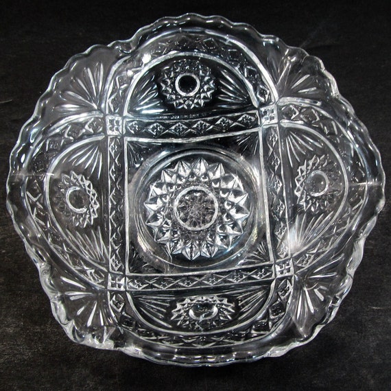 EAPG Imperial Glass #282 Roanoke Hobstar Berry Bowl Early American Pattern Glass
