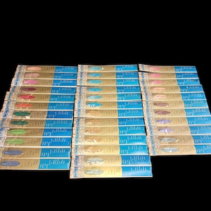 Vtg 50&#39;s Coats & Clark&#39;s Metal Zipper Set of 36 NOS All 10&quot;