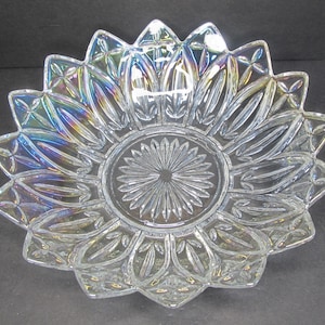 Federal Art bol en verre à motif pétales irisés