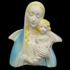 Fredericksburg Art Pottery FAPCo Madonna Virgin Mary w/ Child Planter