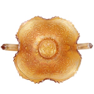 Bombón de cristal de carnaval de caléndula con medallón persa de Fenton