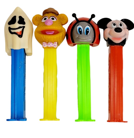 Pez Dispensers Set of 4 Mickey Mouse, Fozzy Bear, Lady Bug & Ghost