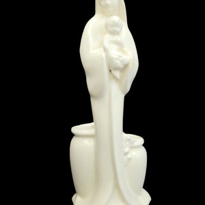 Haeger aardewerk Madonna met oliepotjes voor kinderen EUC