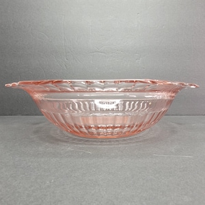 Hocking Glass Mayfair Open Rose Pink Depression Fruit Vegetable Serving Bowl