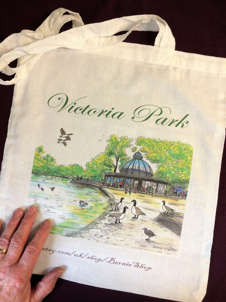 Shoulder Tote Bag Victoria Park by Artist Bernie Wighton