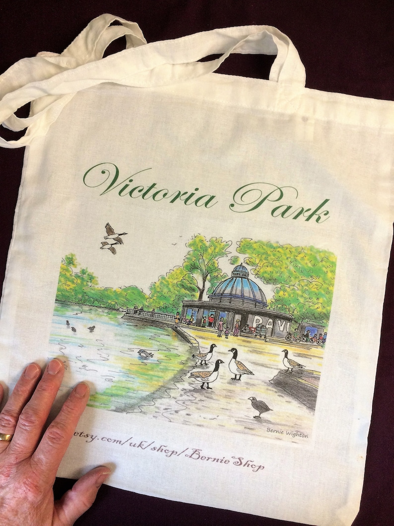 Shoulder Tote Bag Victoria Park by Artist Bernie Wighton
