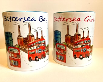 Battersea Boy or Battersea Girl 11 oz Porcelain Mug. A Top Seller! Email me your choice of boy or girl when ordering. Hand wash Recommended.