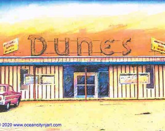 Dunas... Hasta el amanecer - Arte de Ocean City Nj - Arte de Ocean City NJ - ¡Fuera toda la noche! Bay Shores, Tony Marts, Anchorage, Point Diner Charles Lounsberry